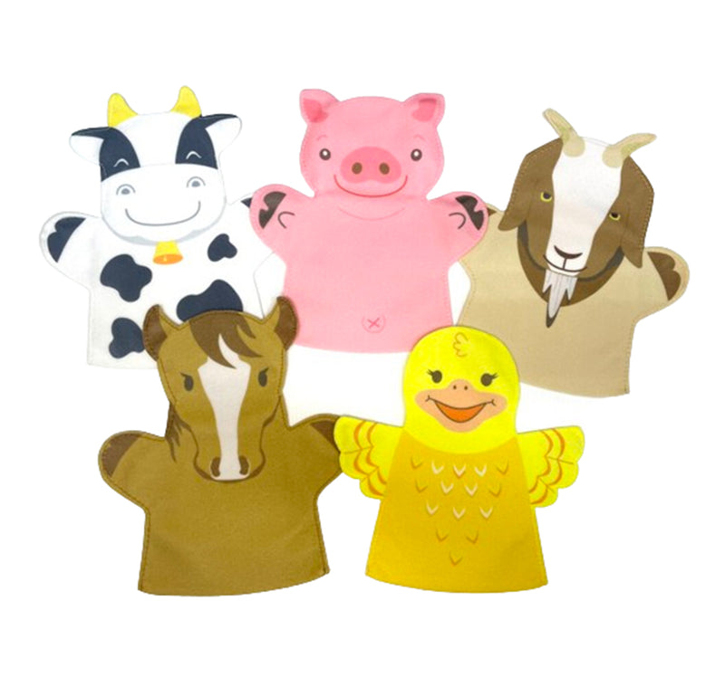 Farm Animals Hand Puppets Set