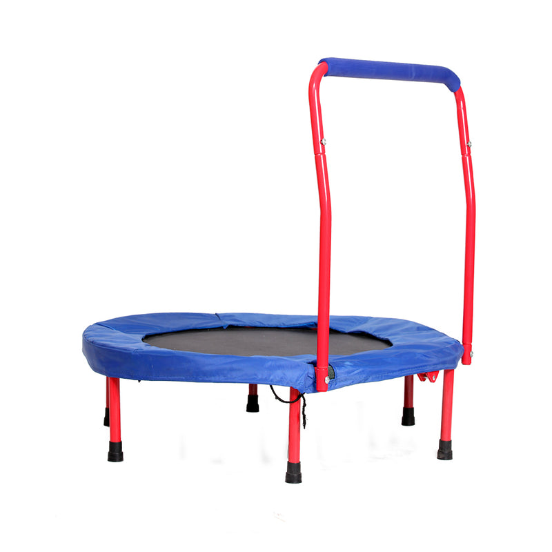 PLAYFREE 36" 92.5cm Kids Trampoline with Handle Bar