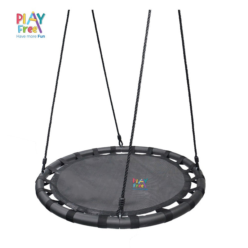 PLAYFREE 100cm Saucer Swing for Kids with Rope