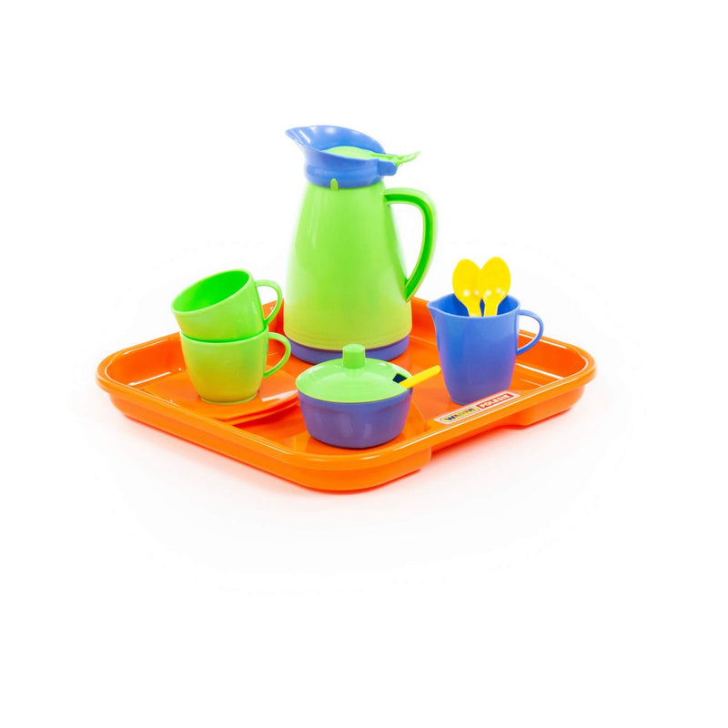 Polesie Kids Tea Coffee Set on Tray 12 Piece (7691496784027)