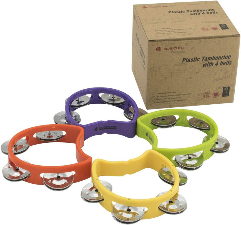 Plastic Tambourine Set - 4 Piece