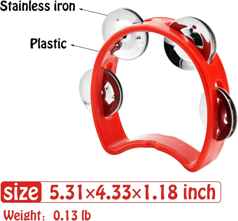 Plastic Tambourine Set - 4 Piece