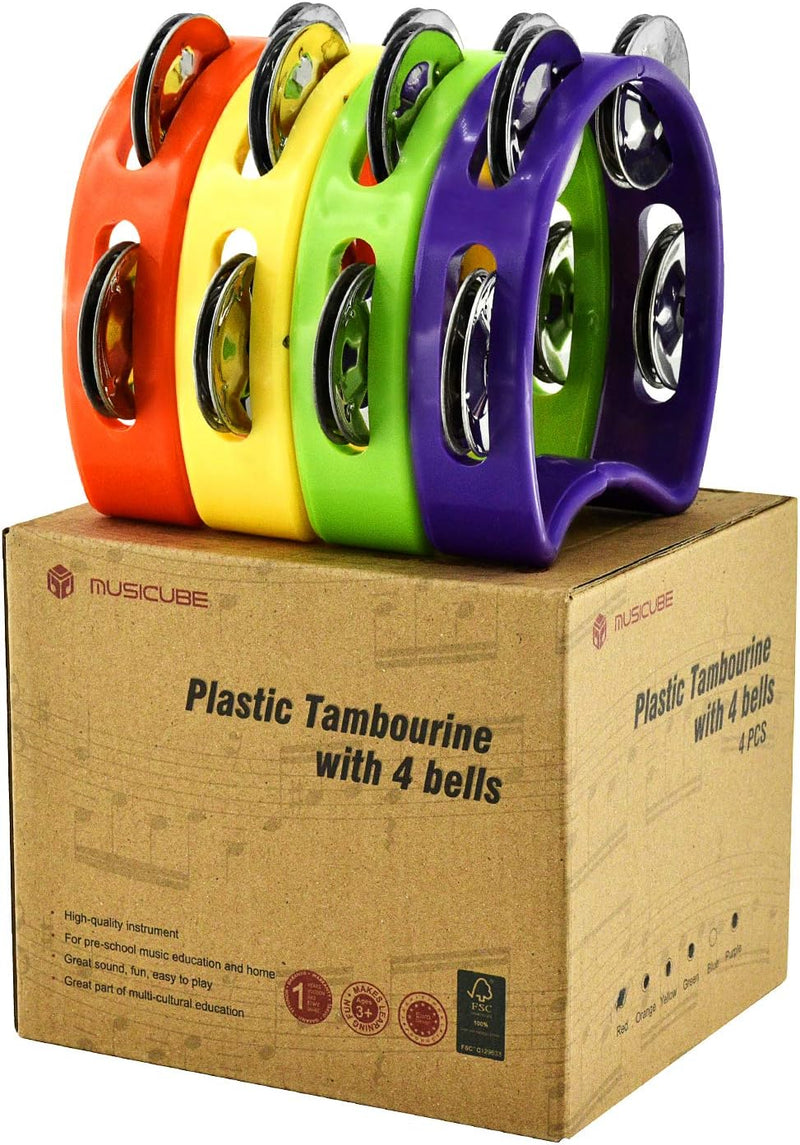 Plastic Tambourine Set - 4 Piece