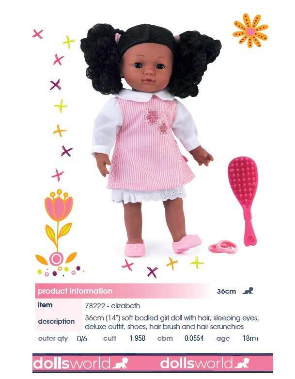 Dollsworld Elizabeth African Doll with accessories