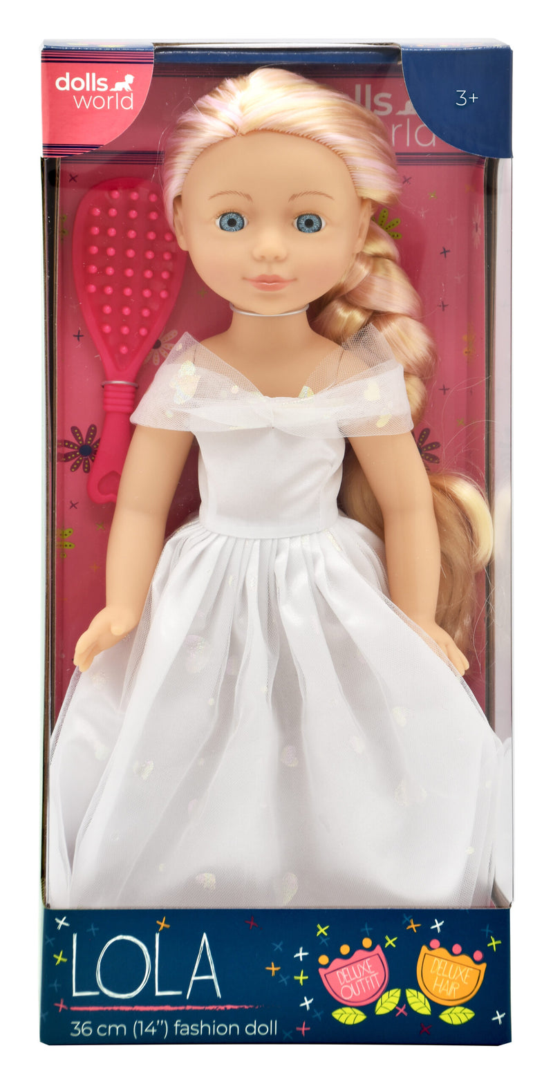 Dollsworld Lola Stylish Blonde Hair Doll 36cm (14") with Accessories