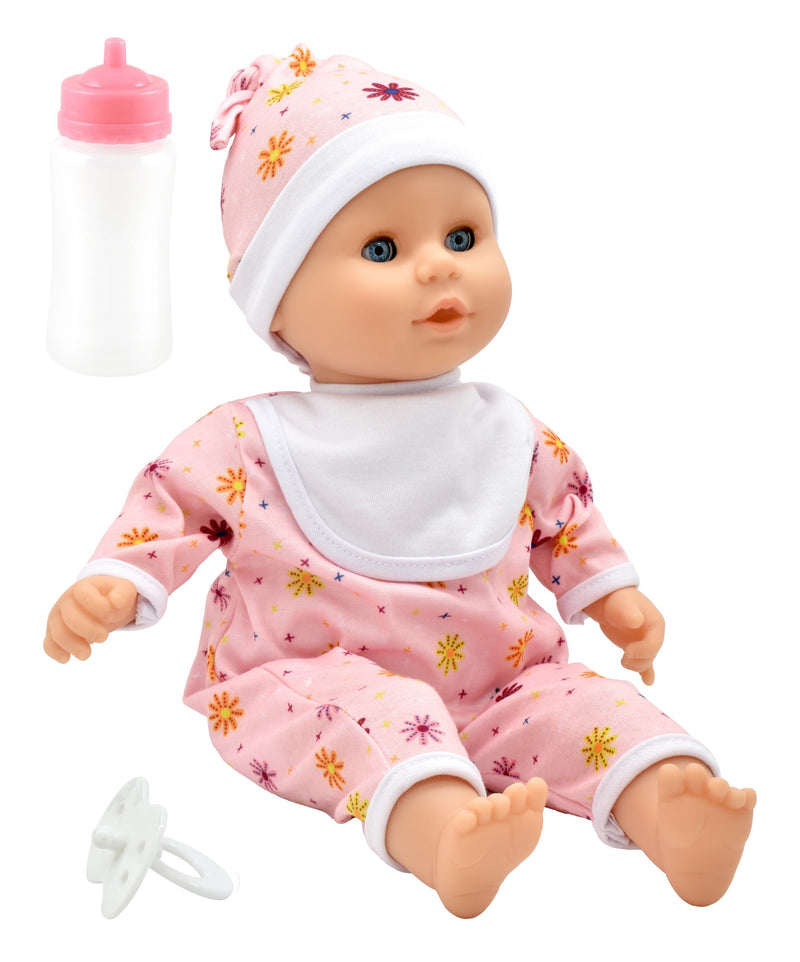 Dollsworld Little Treasure Baby Doll With Accessories 38cm (15") Pink