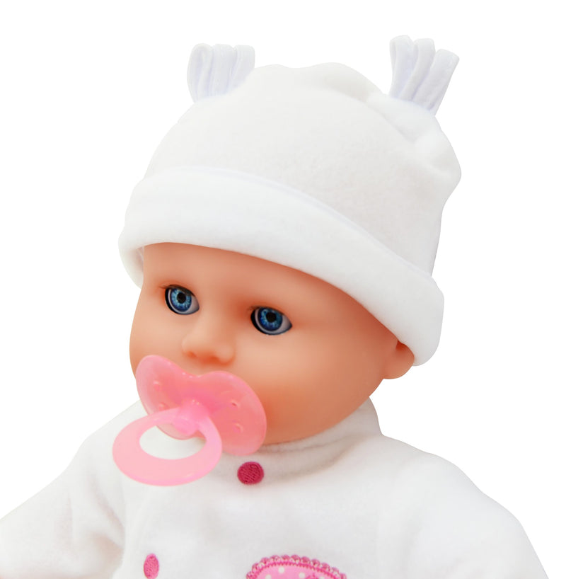 Dollsworld Little Treasure Baby Doll With Accessories 38cm (15") White