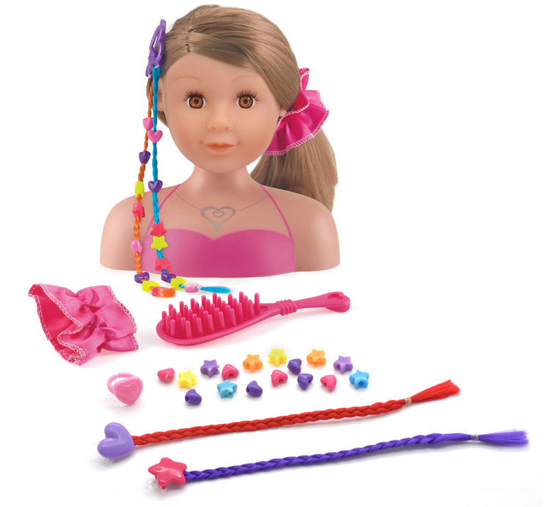 Dollworld Ashley Brunette Styling Head Doll Playset NEW (7769745850523)
