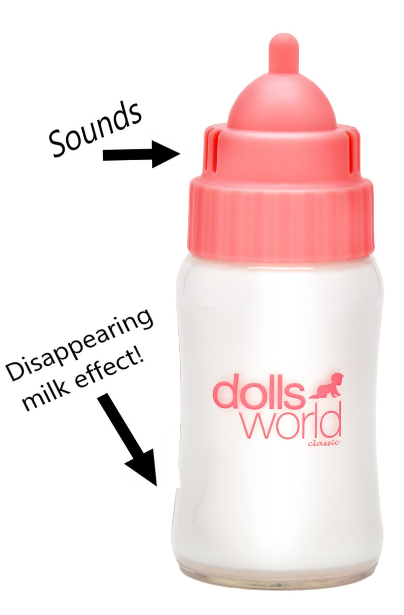 Dollsworld Dolls Magic Crying, Drinking And Giggling Sounds Milk Bottle .