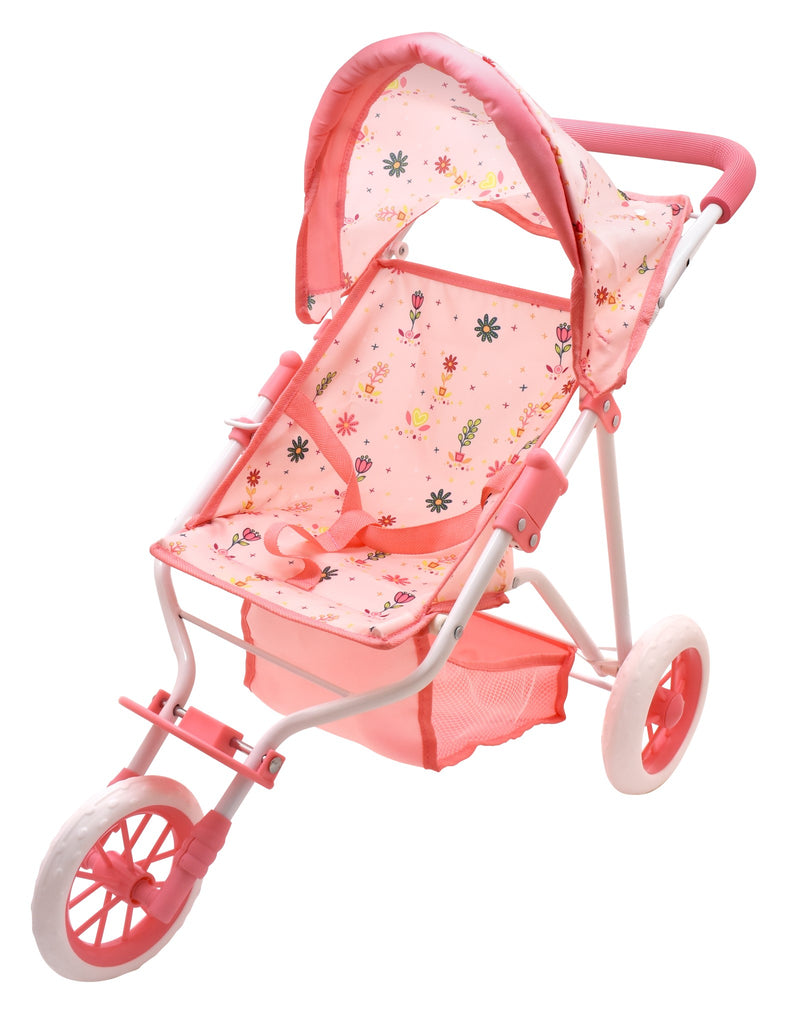 Dollsworld Doll Stroller Pram 3 Wheel