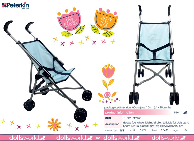 Dollsworld Doll Stroller Pram