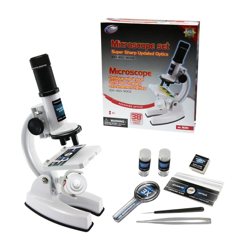 Super Sharp Updated Optics Microscope Set 100/450/900X