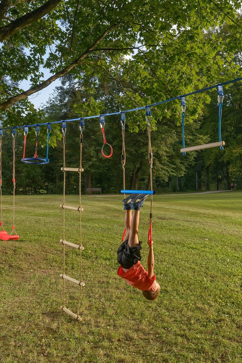 PLAYFREE Steel Trapeze Bar Swing Set for Kids