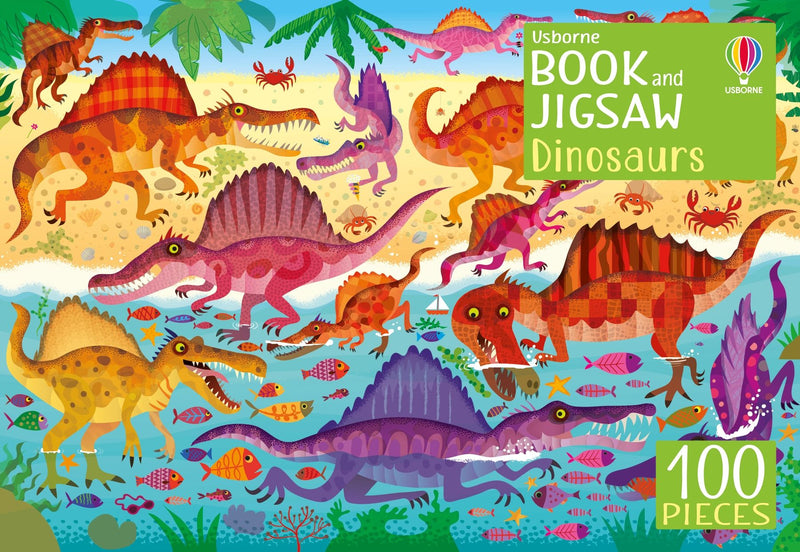 Usborne Book and Jigsaw - Dinosaurs 100 pc Puzzle