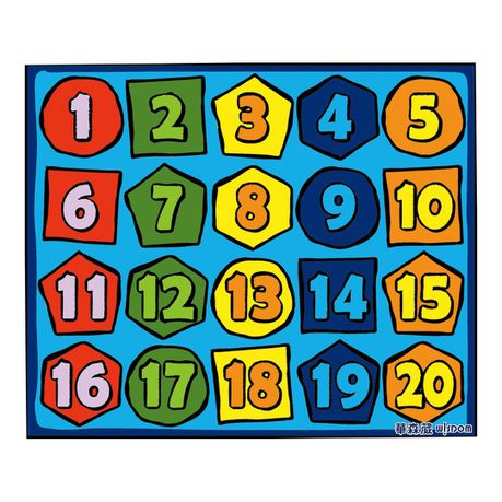 Kids Large Floor Carpet - Numbers (2400x2000x3mm) (7713687404699)