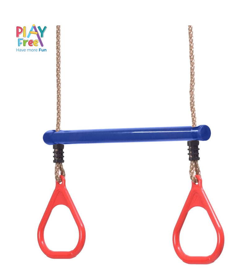 PLAYFREE Steel Trapeze Bar Swing Set for Kids