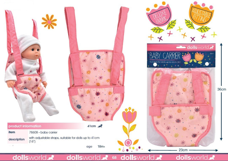 Dollsworld Baby Doll Carrier Deluxe