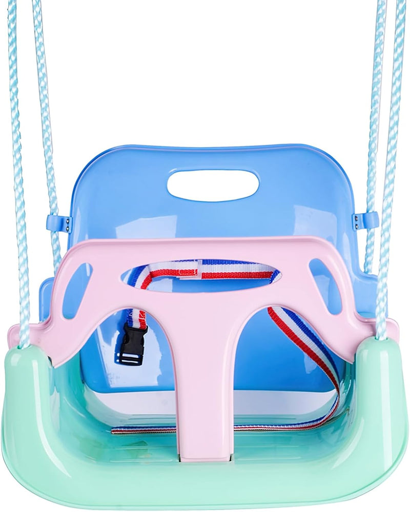 PLAYFREE 3 in 1 Baby Toddler Swing Seat with Rope - Mint Green