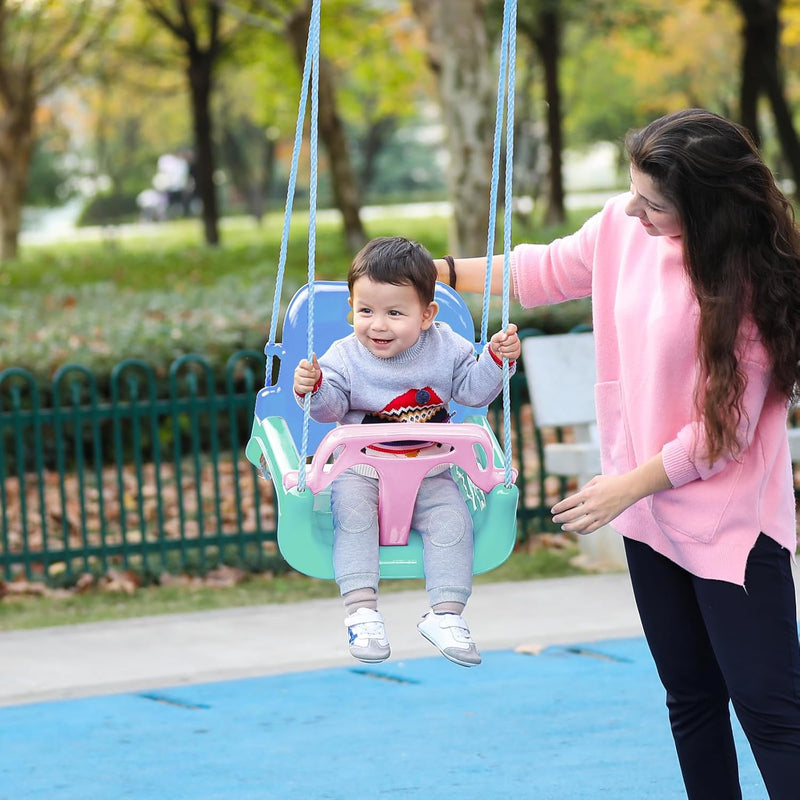 PLAYFREE 3 in 1 Baby Toddler Swing Seat with Rope - Lilac