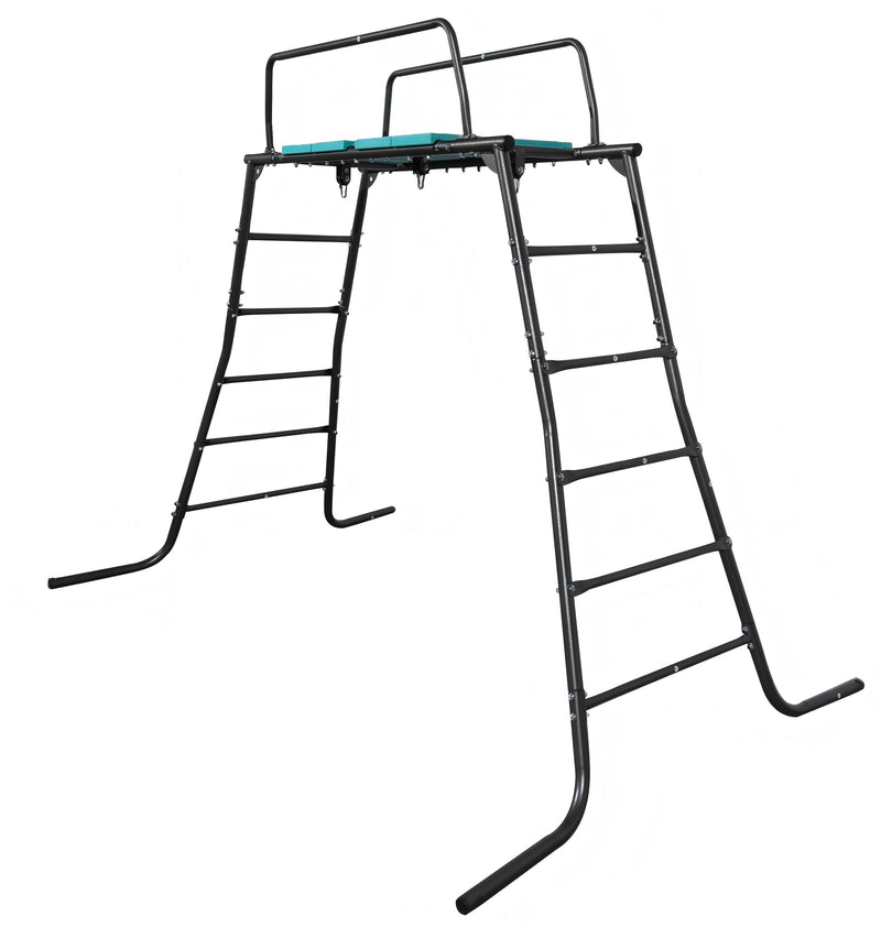 PLAYFREE Climbing Monkey Bridge Platform With Handle Bars and Hooks