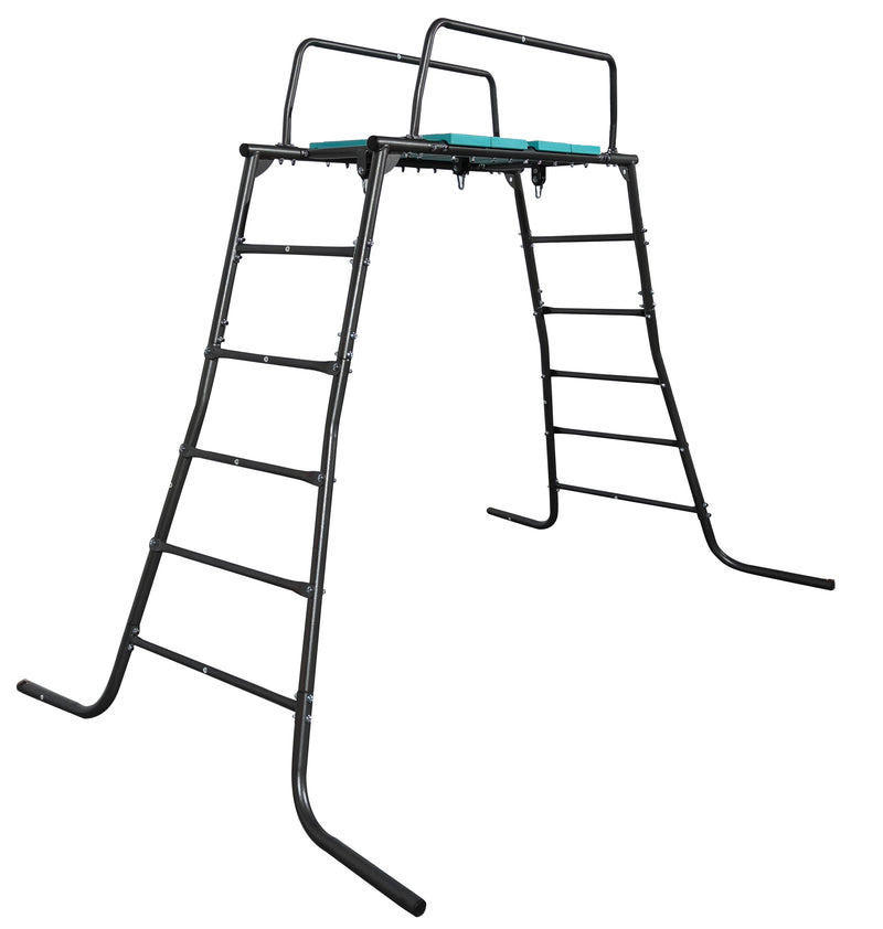 PLAYFREE Climbing Monkey Bridge Platform With Handle Bars and Hooks