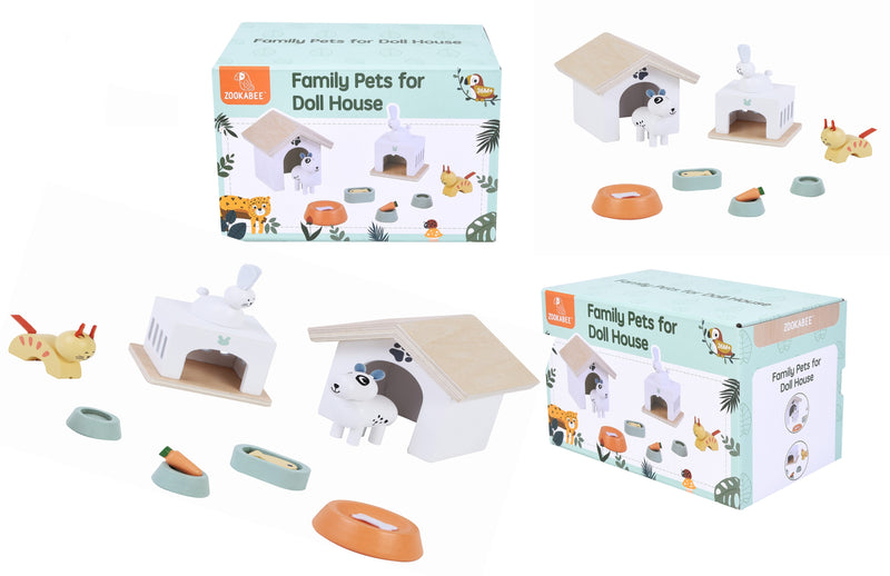 Zookabee Doll House Family Pets Set 12pc