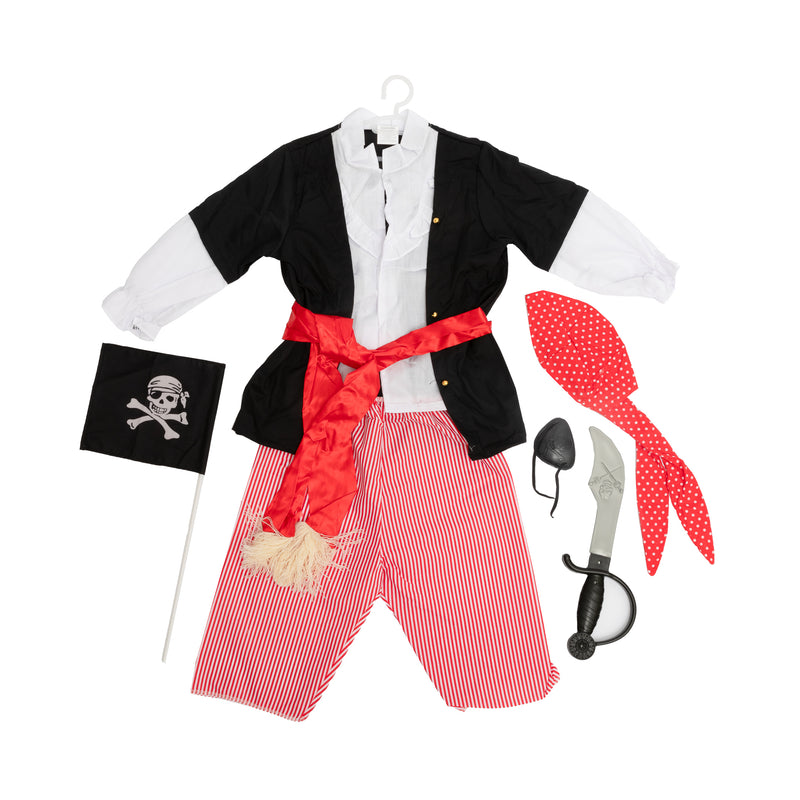 Pirate - Role Play Costume -Deluxe With Sword, Bandana and Belt