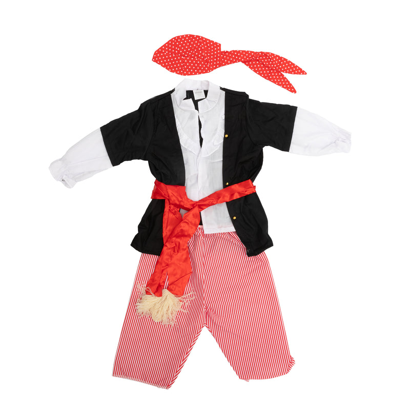 Pirate - Role Play Costume -Deluxe With Sword, Bandana and Belt