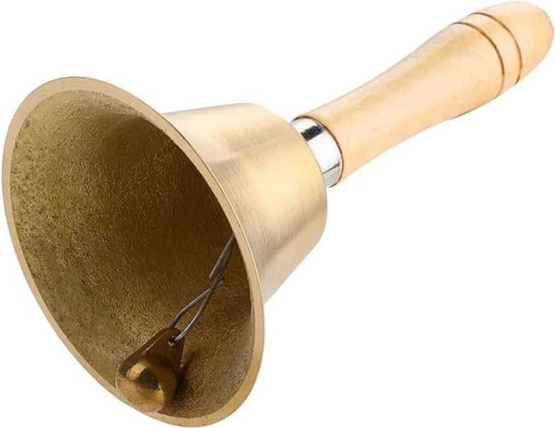 9.5cm Brass XLarge School Bell - 16cm High - Each