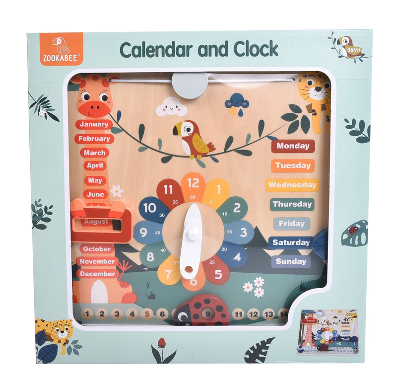 Zookabee Wooden Calendar & Weather Clock Toy