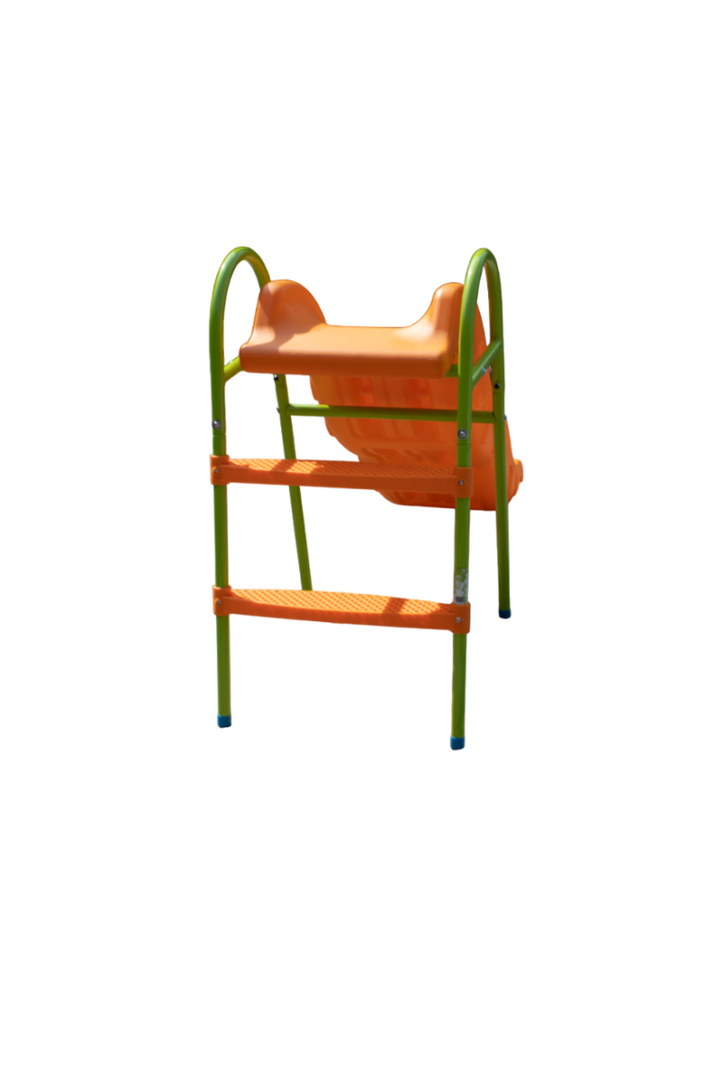 PLAYFREE Kids Wavy Plastic Slide with Steel Ladder - 1.4 metre