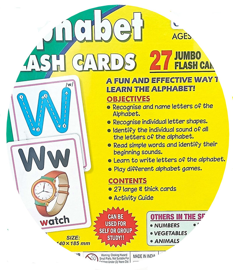 Creatives Discover Alphabet Jumbo Flash Cards - 27 Cards