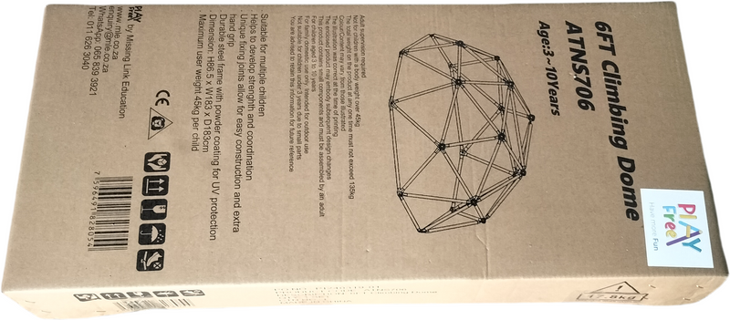 PLAYFREE Heavy Duty 6ft Steel Climbing Frame Dome