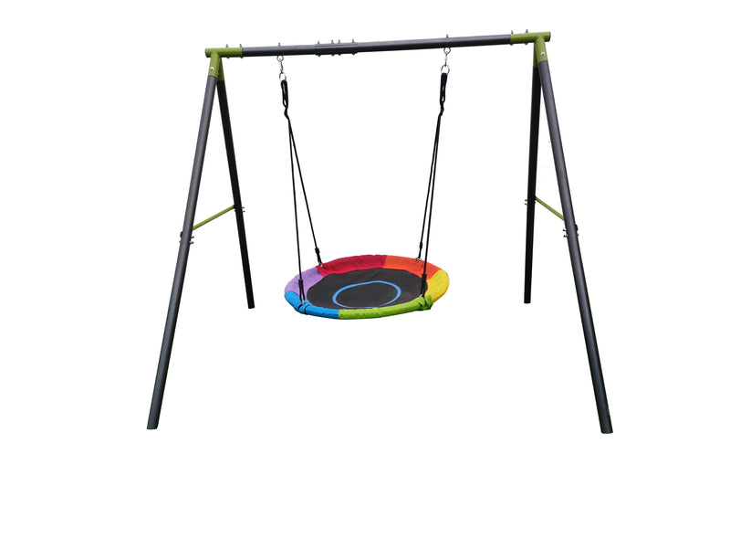 PLAYFREE Saucer Swing 100cm with Steel Swing Stand