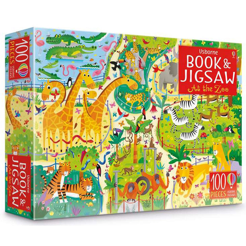 Usborne Book & Jigsaw - The Zoo 100 pc Puzzle