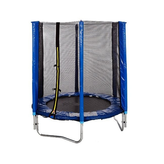 PLAYFREE 6ft 1.82m Trampoline with Steel Frame Enclosure