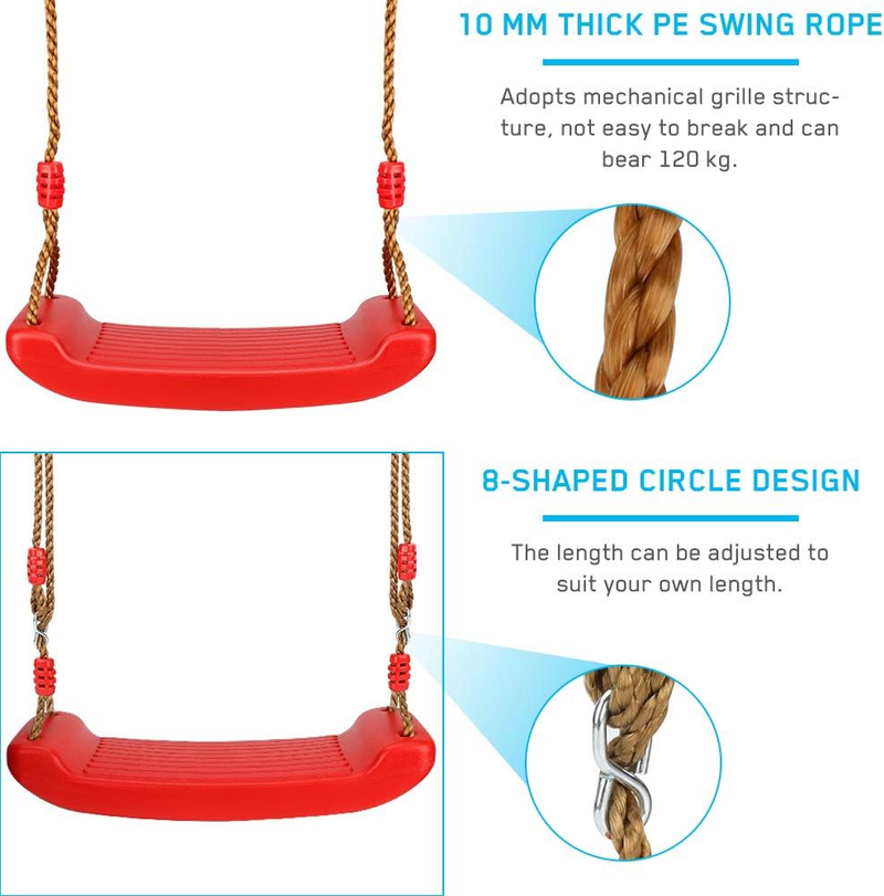 PLAYFREE Plastic Swing Seat with Rope