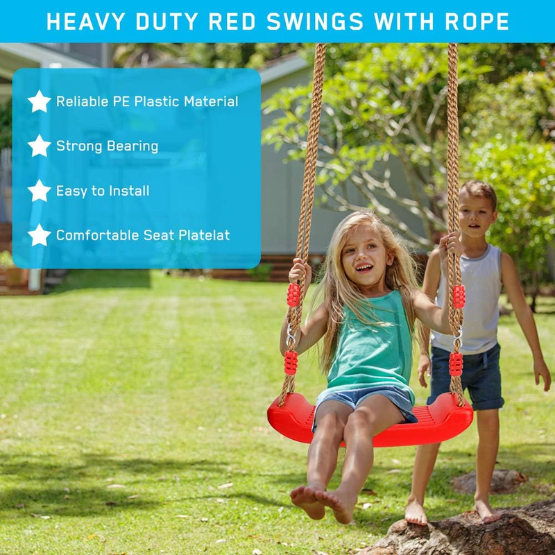 PLAYFREE Plastic Swing Seat with Rope