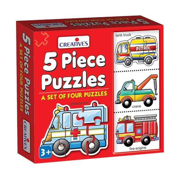 Creatives Transport Puzzles (4 x 5 Pieces Puzzles)