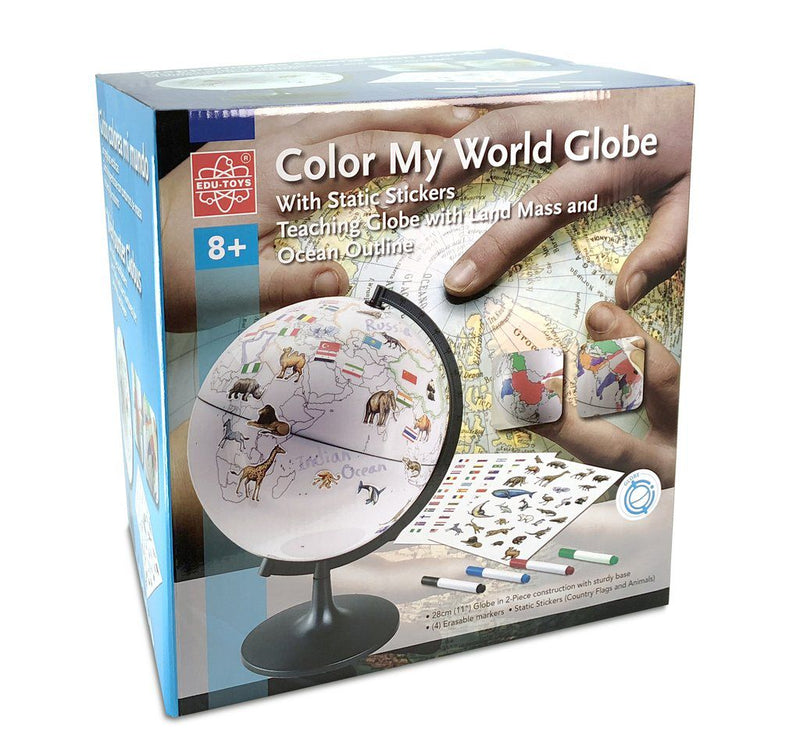 Edu-Science Colour My World Globe with Static Stickers (7160642830491)