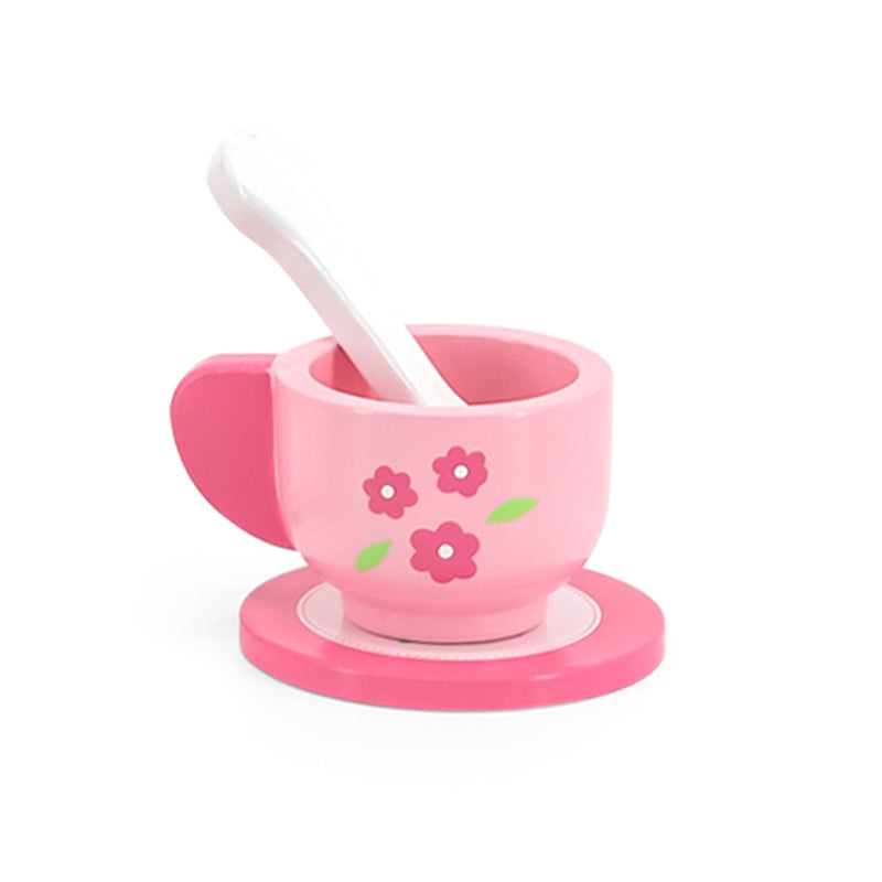 Viga Pink Tea Set (on Tray 11 Piece) - Flower Print (7411650920603)