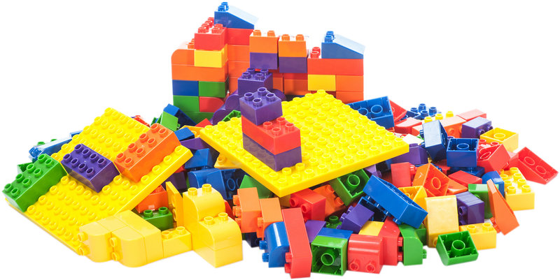 Bricks Plastic Building Blocks with Baseboard (72 Piece) (7274264985755)