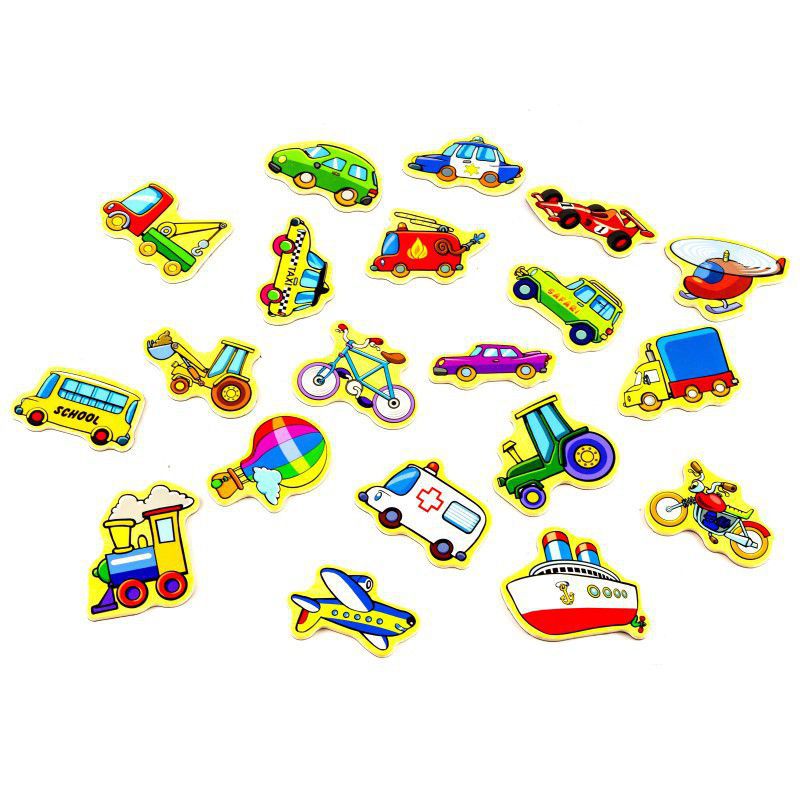 Viga Magnetic Wooden Cars 20pc