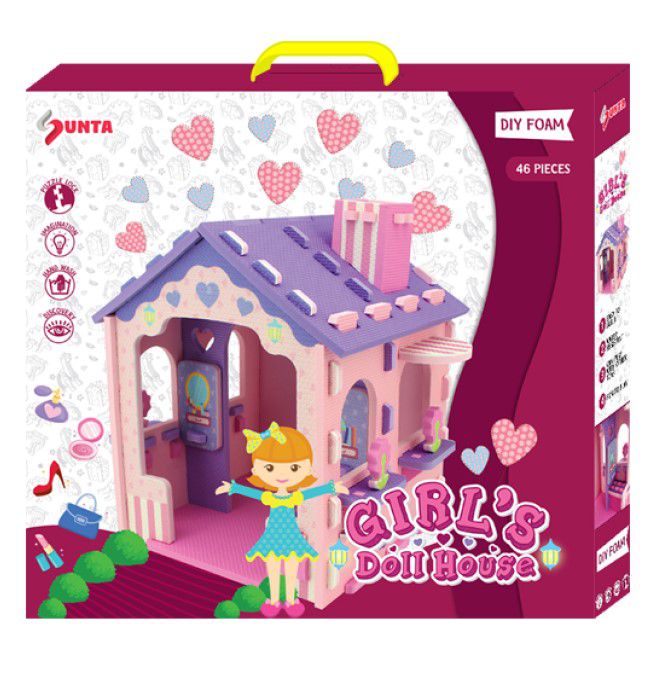 SUNTA Pink DIY EVA Foam Dollhouse (7364891017371)